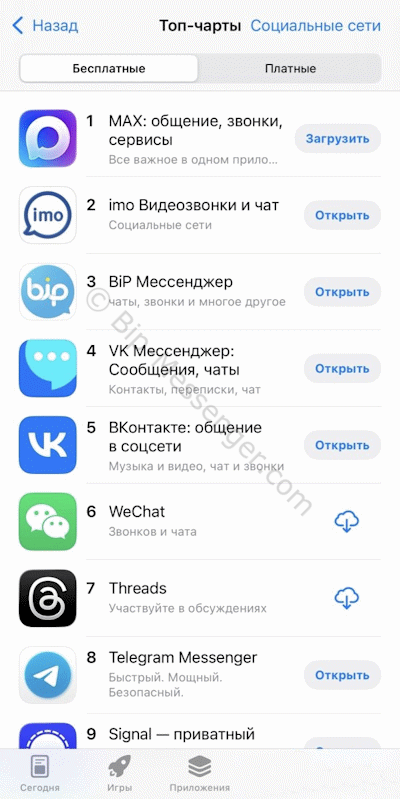 BIP messenger в AppStore